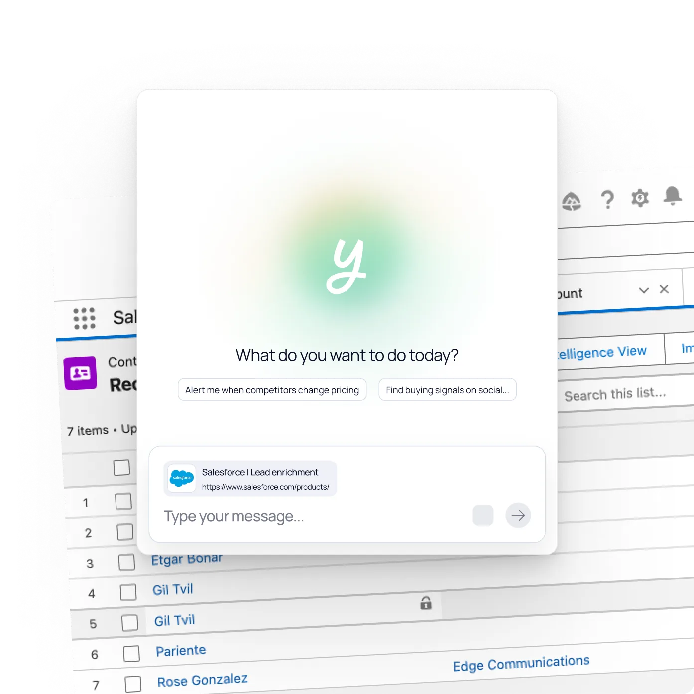Chat sidebar interface